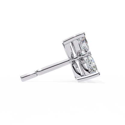 Marquise Cut White Colorless Diamond Antique Minimalist Classic Elegant Prong Set Dainty Stud Earring For Her