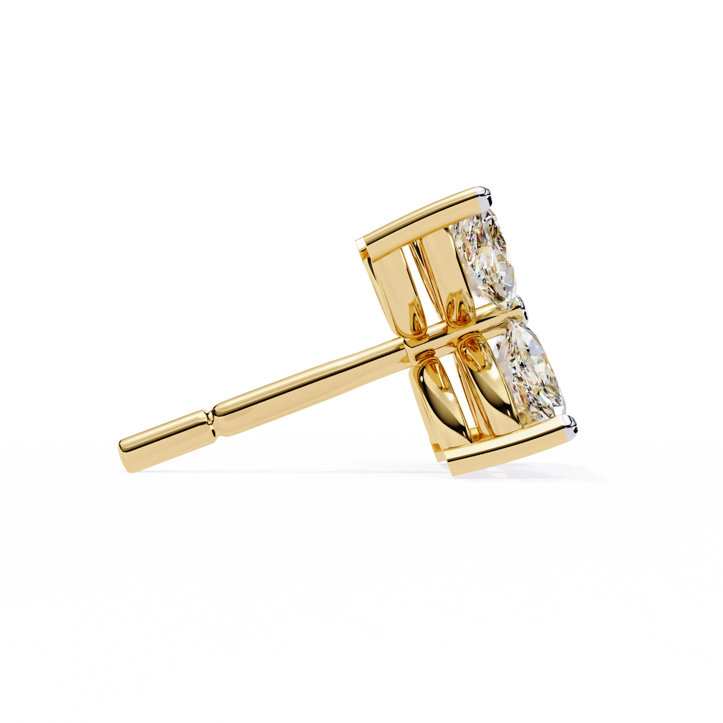 Marquise Cut White Colorless Diamond Antique Minimalist Classic Elegant Prong Set Dainty Stud Earring For Her