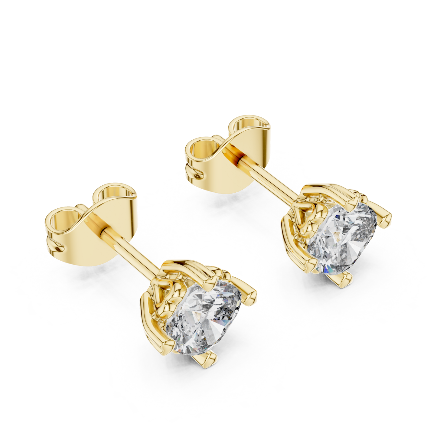 1.40 Ct Cushion Cut Lab Grown Diamond 4 Prong Earrings