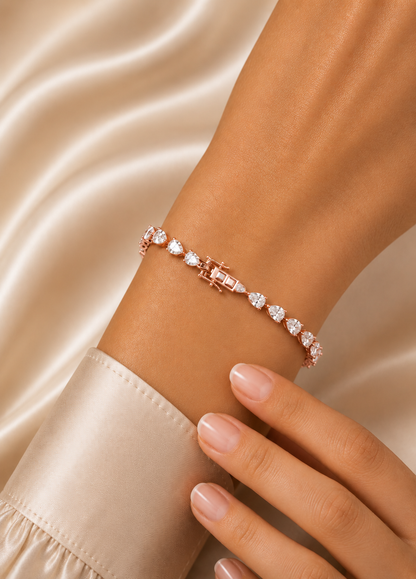 Pear Shape Lab Grown Diamond Tennis Bracelet