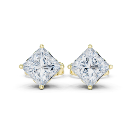 0.88Ct Princess Lab Grown Diamond Solitaire Stud Earring