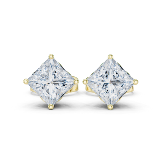 0.88Ct Princess Lab Grown Diamond Solitaire Stud Earring