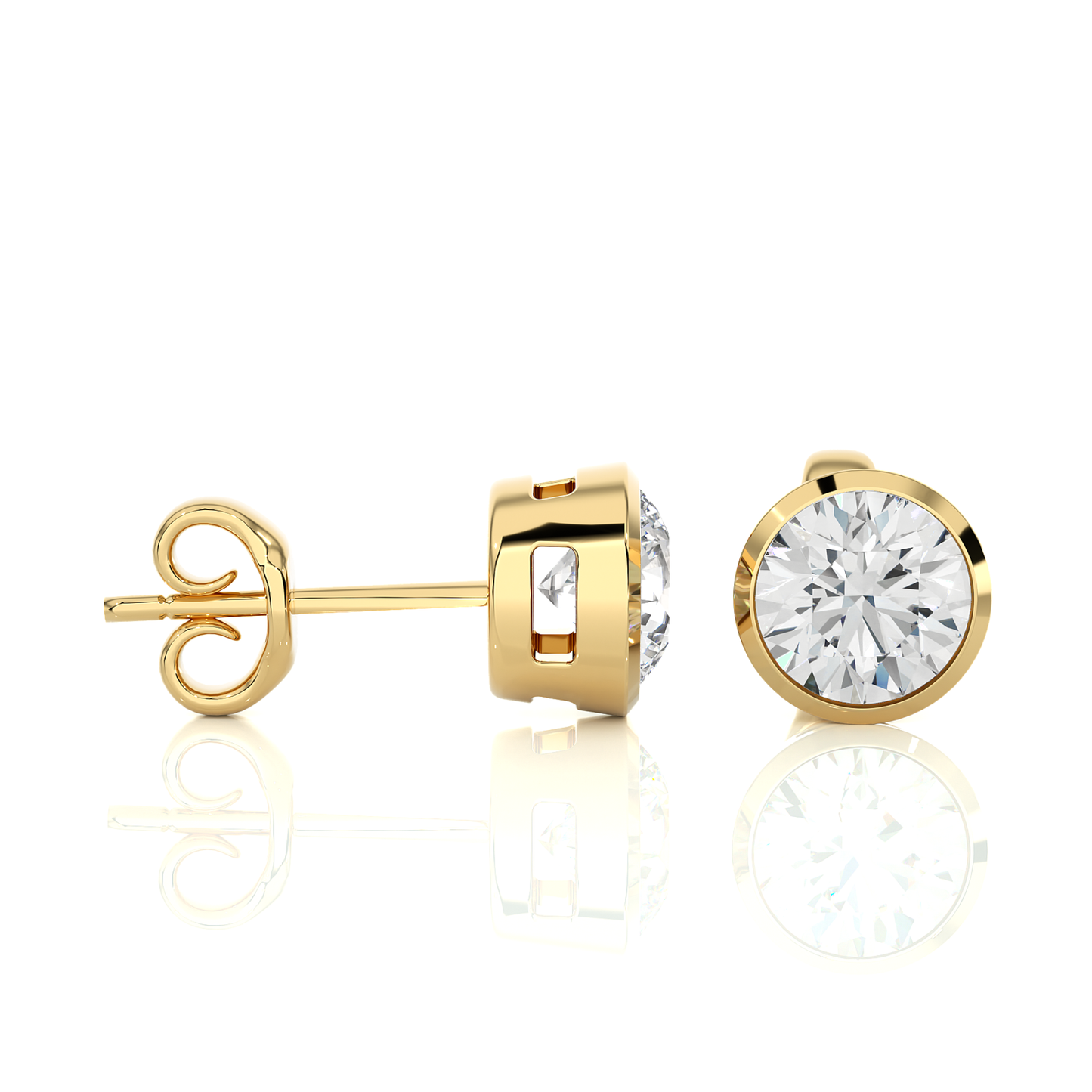 1.18 Ct Round Certified Diamond Stud Earrings