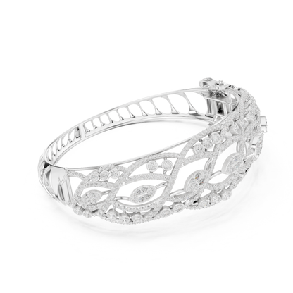 4.23CT Multi Shape Lab Grown Diamond Vintage Bangle Bracelet For Women's - HIGHCARAT DIAMONDS