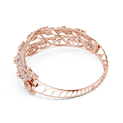4.23CT Multi Shape Lab Grown Diamond Vintage Bangle Bracelet For Women's - HIGHCARAT DIAMONDS