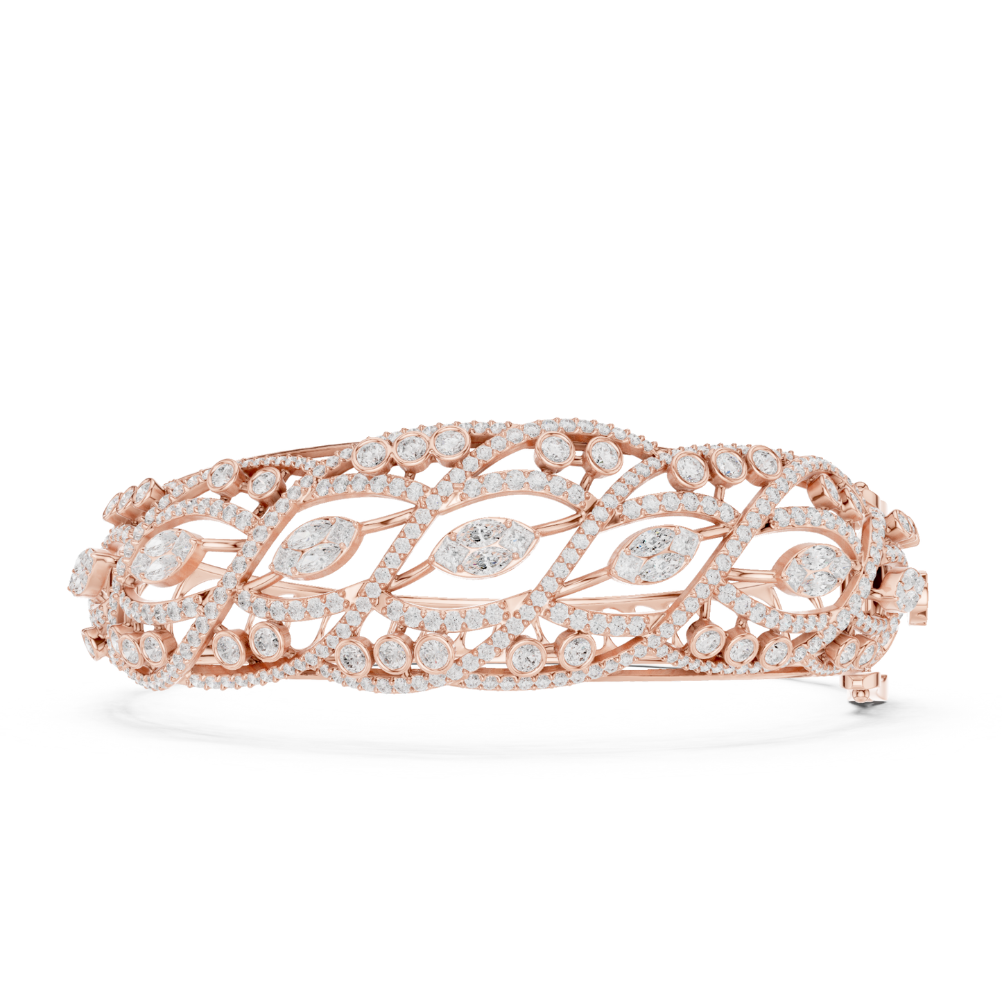 4.23CT Multi Shape Lab Grown Diamond Vintage Bangle Bracelet For Women's - HIGHCARAT DIAMONDS