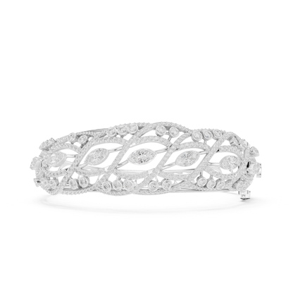 4.23CT Multi Shape Lab Grown Diamond Vintage Bangle Bracelet For Women's - HIGHCARAT DIAMONDS