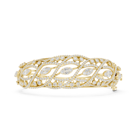4.23CT Multi Shape Lab Grown Diamond Vintage Bangle Bracelet For Women's - HIGHCARAT DIAMONDS