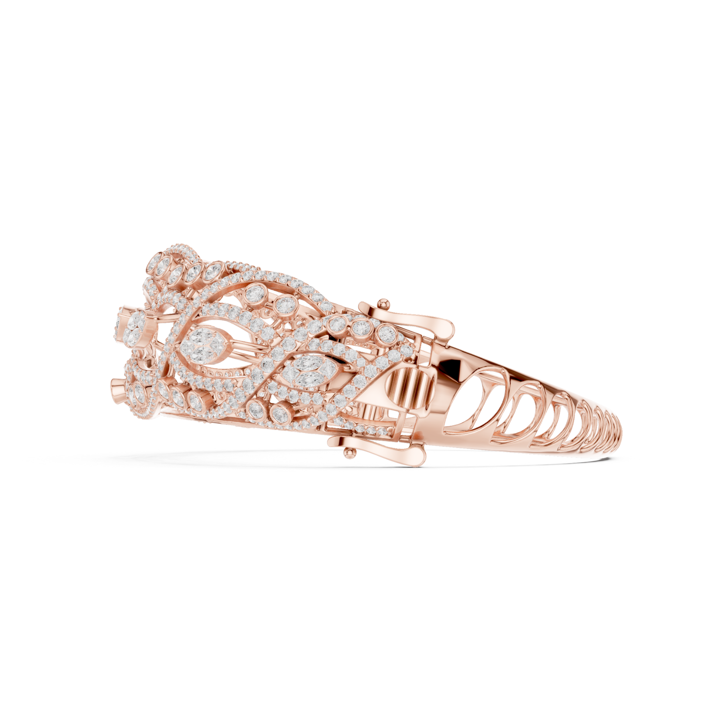 4.23CT Multi Shape Lab Grown Diamond Vintage Bangle Bracelet For Women's - HIGHCARAT DIAMONDS