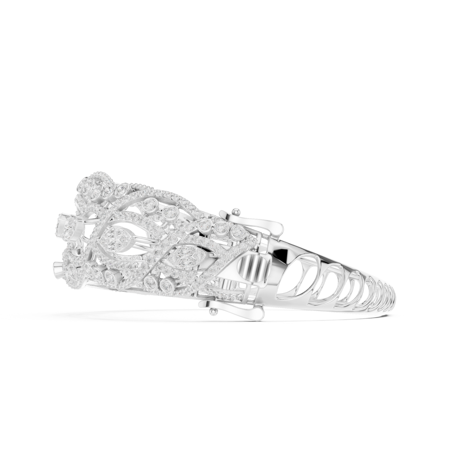 4.23CT Multi Shape Lab Grown Diamond Vintage Bangle Bracelet For Women's - HIGHCARAT DIAMONDS