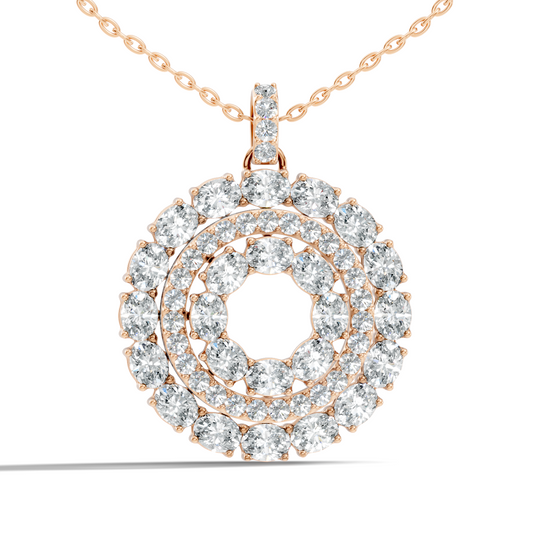 4.24 CT Oval Cut Diamond Pendant Necklace Sparkling Anniversary Gift For Her