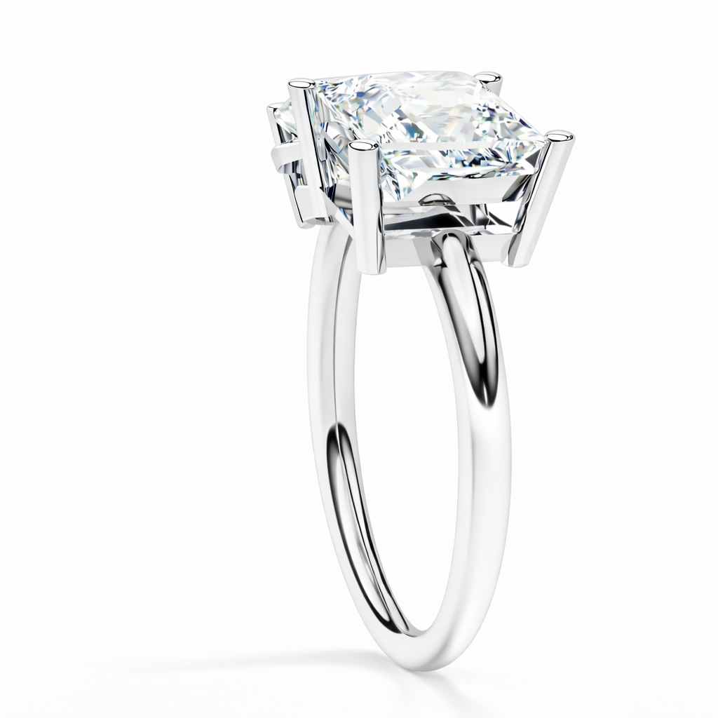 4.30 CT Pear And Princess Cut Cluster Two Diamond Antique Cut Promise Diamond Ring - HIGHCARAT DIAMONDS