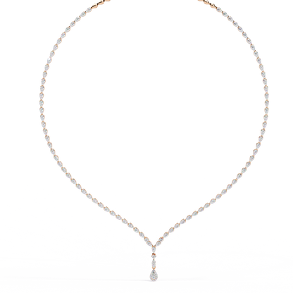 4.52 CT  Round Cut Natural And Lab Grown Top Grade Diamond Delicate Prong Set Bridesmaid Necklace for Gifted By Mother, bride - HIGHCARAT DIAMONDS