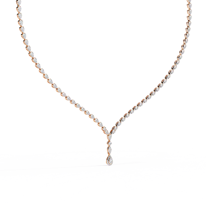 4.52 CT  Round Cut Natural And Lab Grown Top Grade Diamond Delicate Prong Set Bridesmaid Necklace for Gifted By Mother, bride - HIGHCARAT DIAMONDS