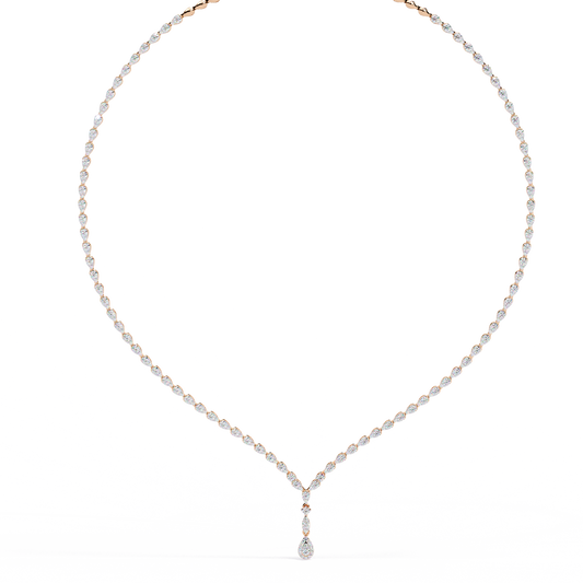 4.52 CT  Round Cut Natural And Lab Grown Top Grade Diamond Delicate Prong Set Bridesmaid Necklace for Gifted By Mother, bride - HIGHCARAT DIAMONDS
