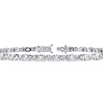 4.64Ct Oval And Round Cut Diamond Delicate Stunning Dainty Elegant Sparkling Women's Tennis Bracelet - HIGHCARAT DIAMONDS