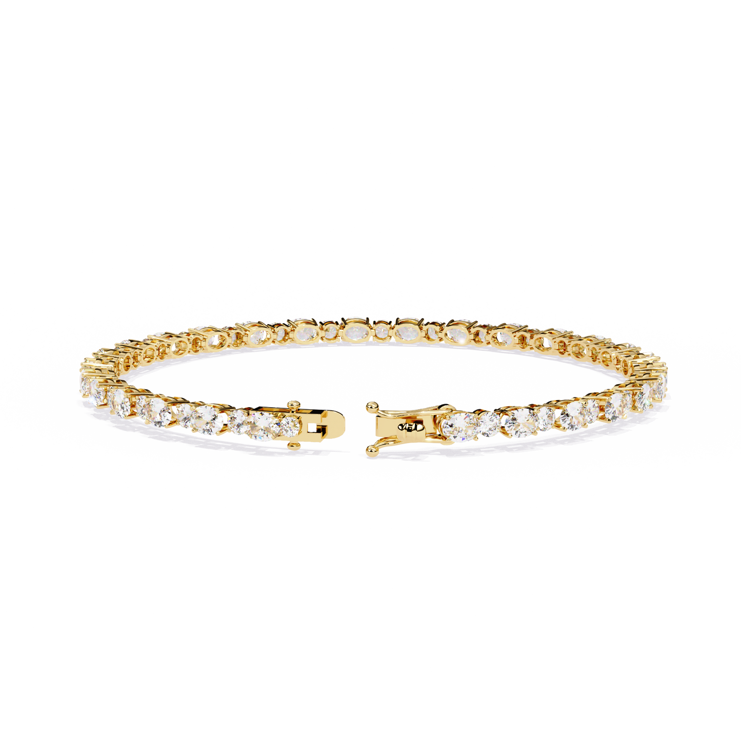 4.64Ct Oval And Round Cut Diamond Delicate Stunning Dainty Elegant Sparkling Women's Tennis Bracelet - HIGHCARAT DIAMONDS