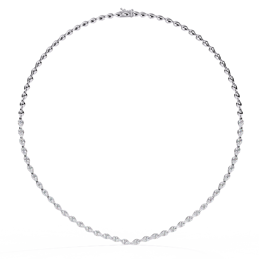 4.84 Ct Round Cut Natural And Lab Grown Stunning Classic Statement Necklace Gift For Her - HIGHCARAT DIAMONDS
