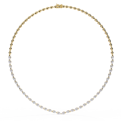 4.84 Ct Round Cut Natural And Lab Grown Stunning Classic Statement Necklace Gift For Her - HIGHCARAT DIAMONDS