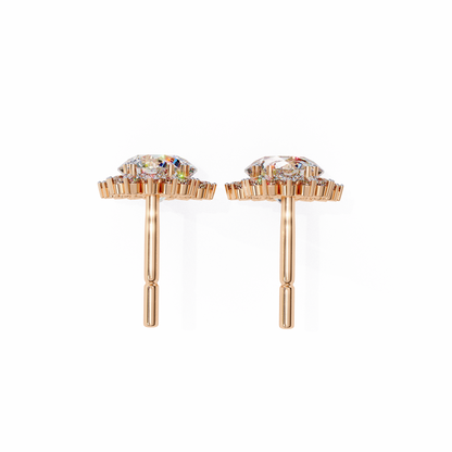 1.37Ct Round Cut Lab Grown Diamond Flower Shape Antique Elegant Classic Dainty Perfect Drop Earring For Gift