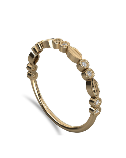 Vintage Style Round Diamond Eternity Band Unique & Charming For Women's