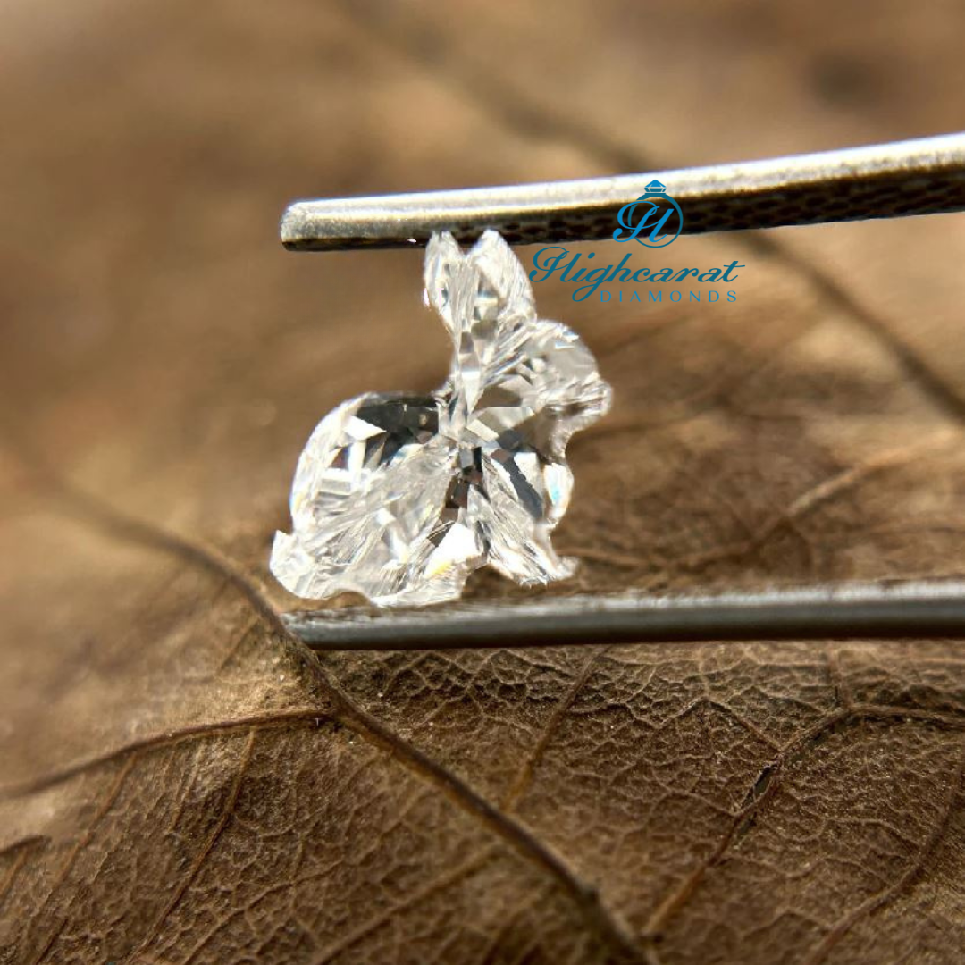 Rabbit Shape Elegant Diamond, High Quality Lab Grown Loose Diamond, Classic Minimalist Diamond Use For Jewelry Making In Women's