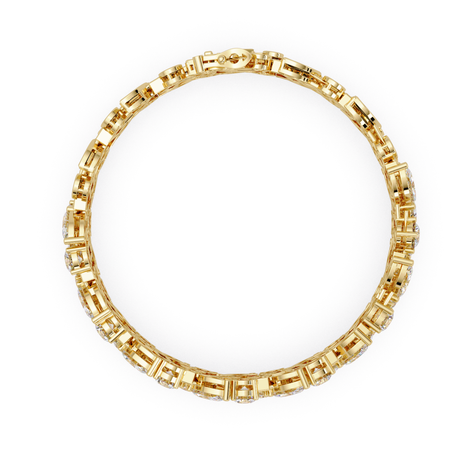 Mixed Shape Lab grown Diamond Wide Bracelet