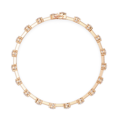 Floating Lab Grown Round Diamond Line Bracelet