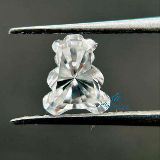 Teddy Bear Cut Elegance Loose Diamond, Antique Lab Grown Cluster Delicate Statement Diamond  Use For Custom Jewelry