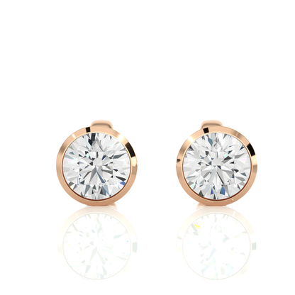 1.18 Ct Round Certified Diamond Stud Earrings
