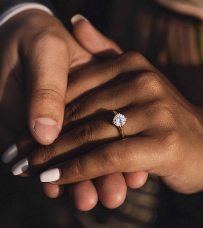 Round Lab Grown Diamond Solitaire Engagement Ring