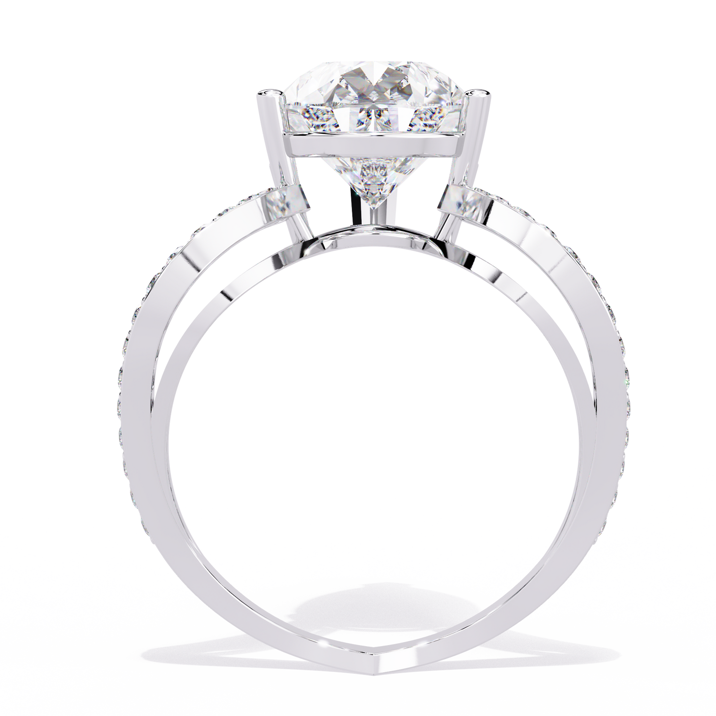 5.00Ct Pear And Round Cut White Colorless Diamond V Shape Antique Classic Stunning Wedding Ring Gift For Women's