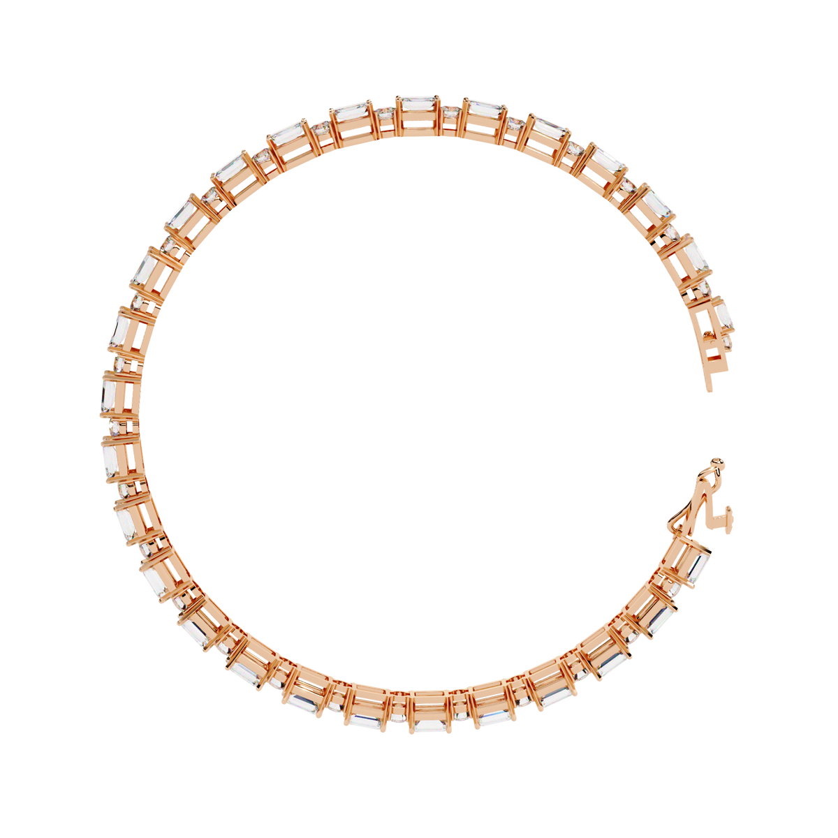 5.10Ct Emerald And Round Cut Diamond Elegant Minimalist Vintage Handmade Dainty Tennis Wedding Bracelet Gift For Women's - HIGHCARAT DIAMONDS