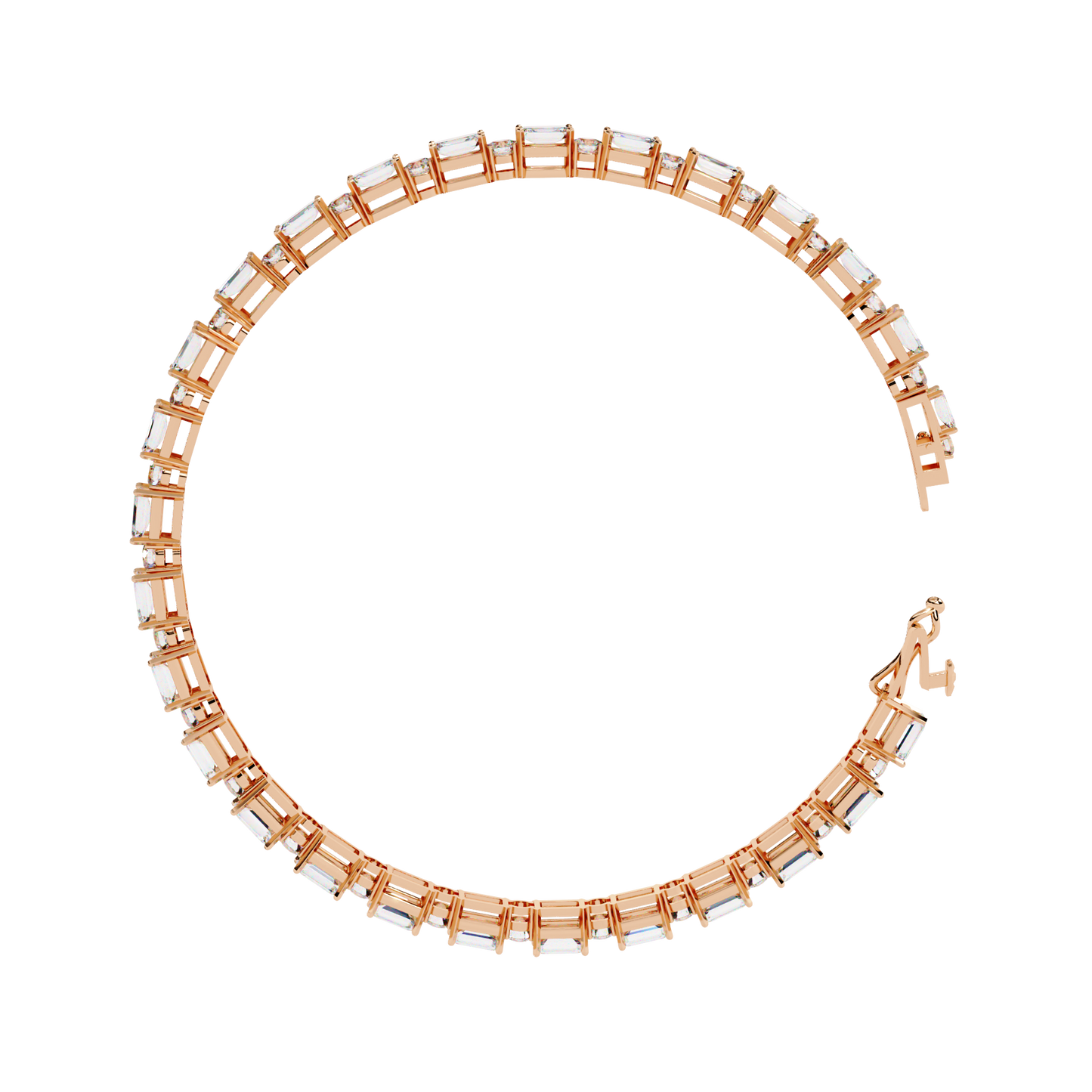 5.10Ct Emerald And Round Cut Diamond Elegant Minimalist Vintage Handmade Dainty Tennis Wedding Bracelet Gift For Women's - HIGHCARAT DIAMONDS