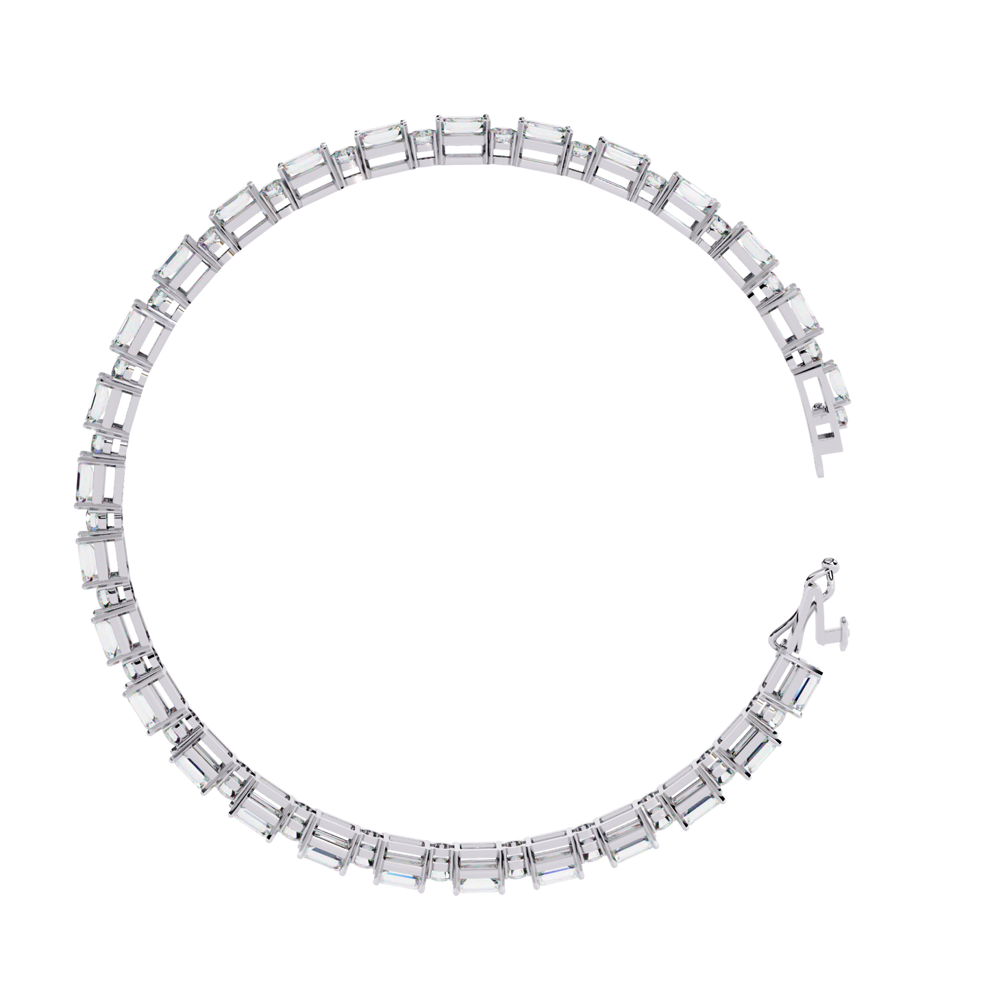5.10Ct Emerald And Round Cut Diamond Elegant Minimalist Vintage Handmade Dainty Tennis Wedding Bracelet Gift For Women's - HIGHCARAT DIAMONDS