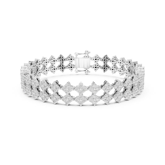 5.12 Ct Round Cut Lab Grown Diamond Vintage Delicate Hand Crafted Dainty Bridesmaid Bracelet For Gift - HIGHCARAT DIAMONDS
