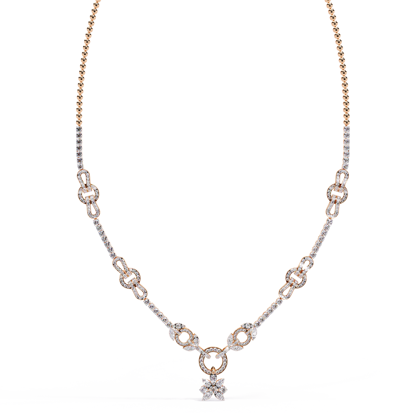 5.47 Ct Round Cut Natural And Lab Grown Diamond Minimalist Sparkling Wedding Necklace Gift For Women's - HIGHCARAT DIAMONDS