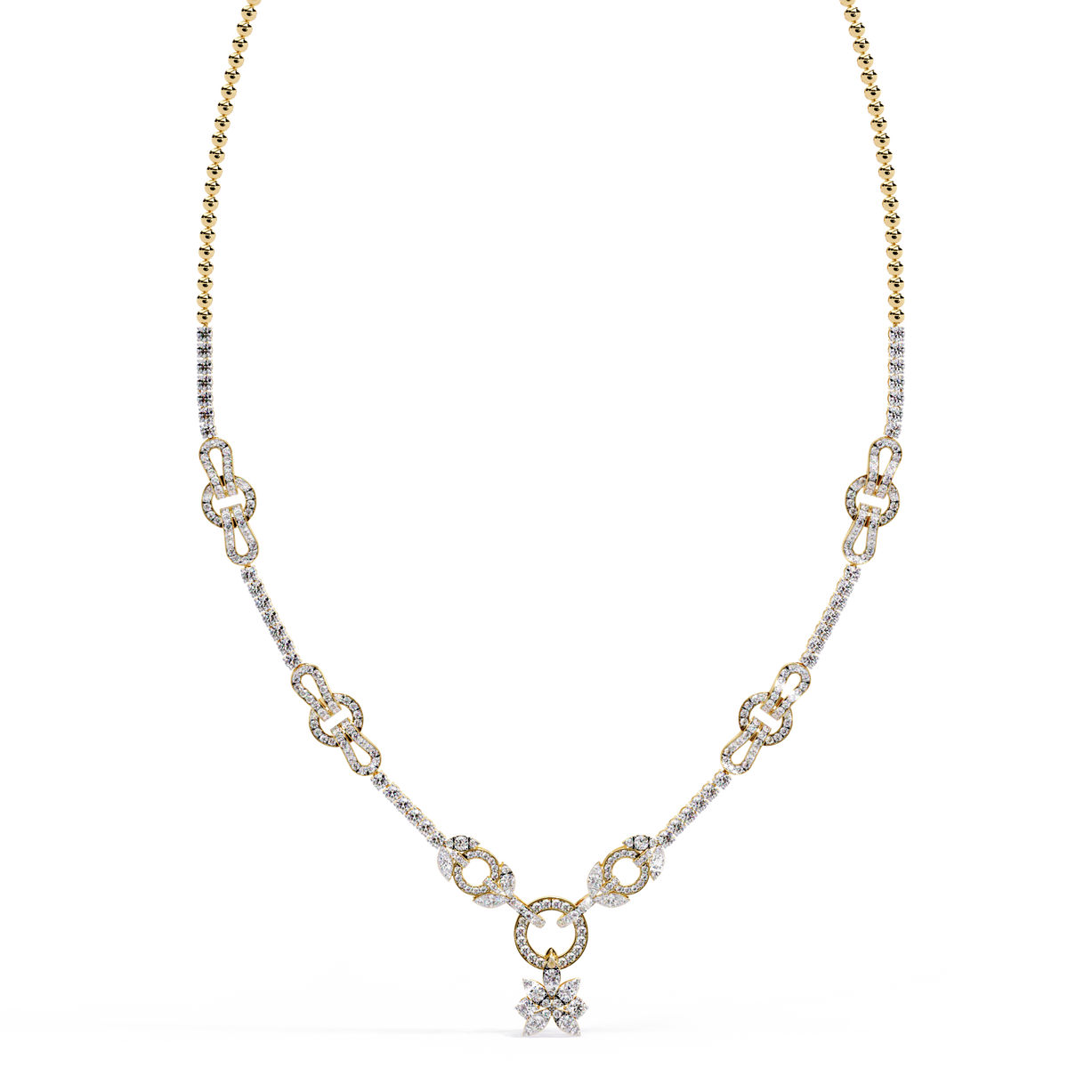5.47 Ct Round Cut Natural And Lab Grown Diamond Minimalist Sparkling Wedding Necklace Gift For Women's - HIGHCARAT DIAMONDS