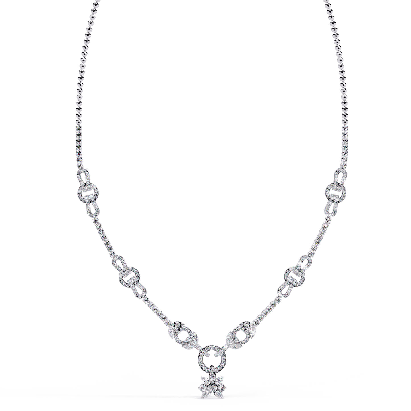 5.47 Ct Round Cut Natural And Lab Grown Diamond Minimalist Sparkling Wedding Necklace Gift For Women's - HIGHCARAT DIAMONDS