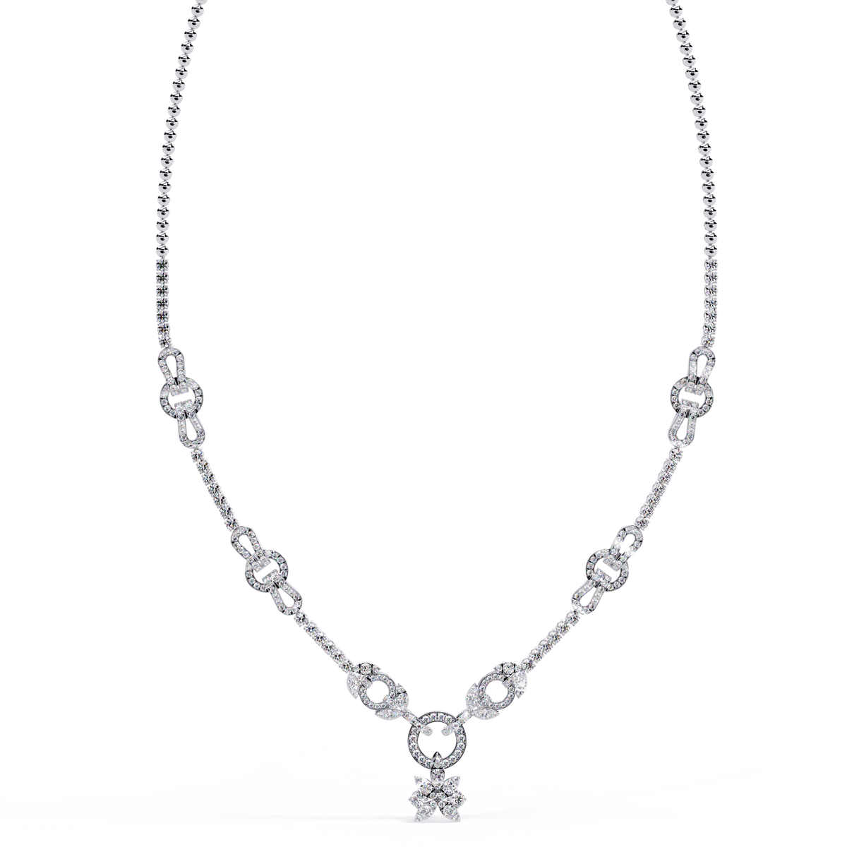 5.47 Ct Round Cut Natural And Lab Grown Diamond Minimalist Sparkling Wedding Necklace Gift For Women's - HIGHCARAT DIAMONDS