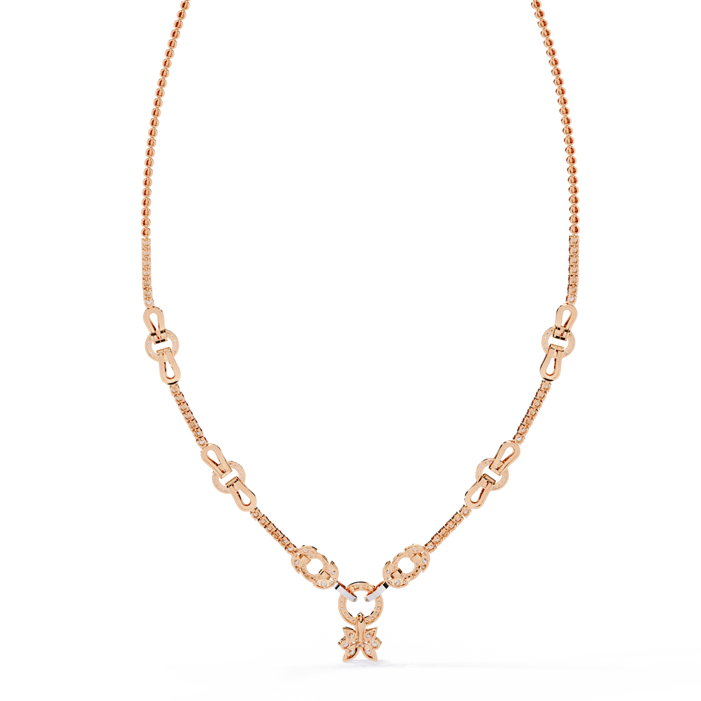 5.47 Ct Round Cut Natural And Lab Grown Diamond Minimalist Sparkling Wedding Necklace Gift For Women's - HIGHCARAT DIAMONDS