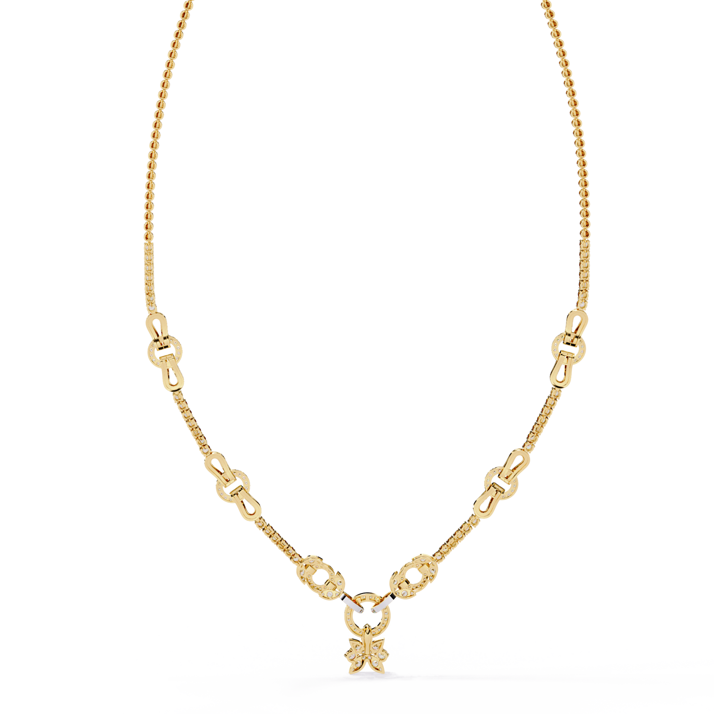 5.47 Ct Round Cut Natural And Lab Grown Diamond Minimalist Sparkling Wedding Necklace Gift For Women's - HIGHCARAT DIAMONDS