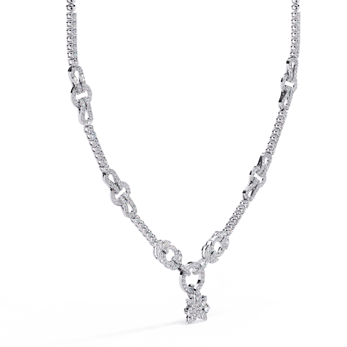 5.47 Ct Round Cut Natural And Lab Grown Diamond Minimalist Sparkling Wedding Necklace Gift For Women's - HIGHCARAT DIAMONDS