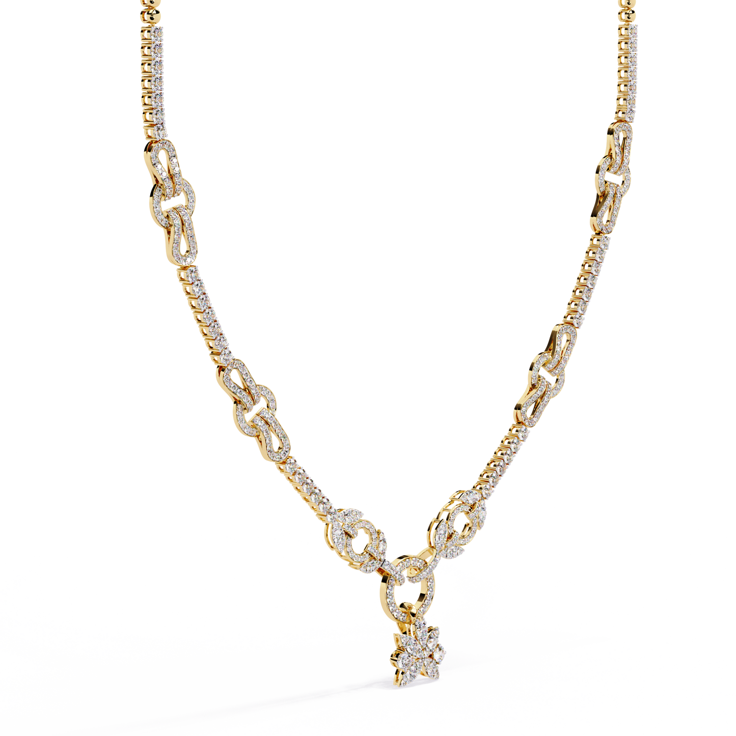 5.47 Ct Round Cut Natural And Lab Grown Diamond Minimalist Sparkling Wedding Necklace Gift For Women's - HIGHCARAT DIAMONDS