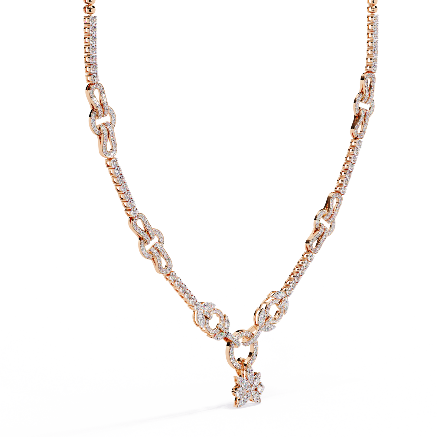 5.47 Ct Round Cut Natural And Lab Grown Diamond Minimalist Sparkling Wedding Necklace Gift For Women's - HIGHCARAT DIAMONDS