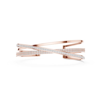 5.70CT Princess & Round Cut Lab Grown Diamond Minimalist Wedding Bracelet - HIGHCARAT DIAMONDS