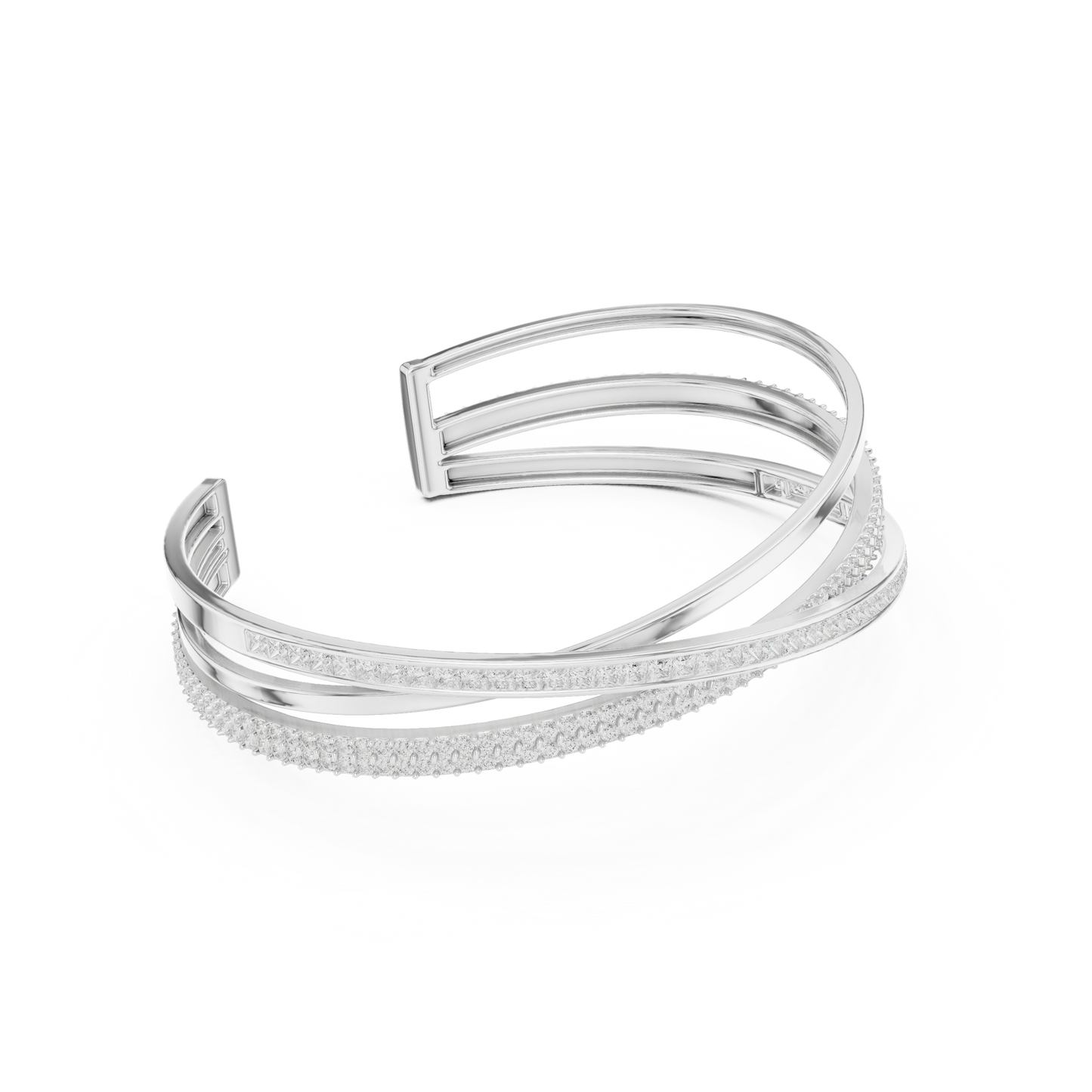 5.70CT Princess & Round Cut Lab Grown Diamond Minimalist Wedding Bracelet - HIGHCARAT DIAMONDS