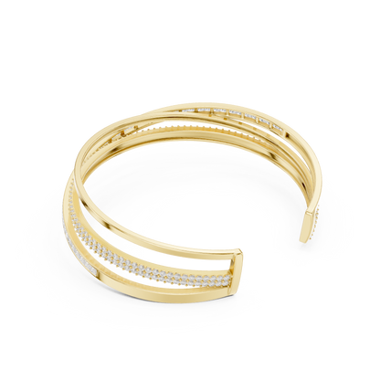 5.70CT Princess & Round Cut Lab Grown Diamond Minimalist Wedding Bracelet - HIGHCARAT DIAMONDS