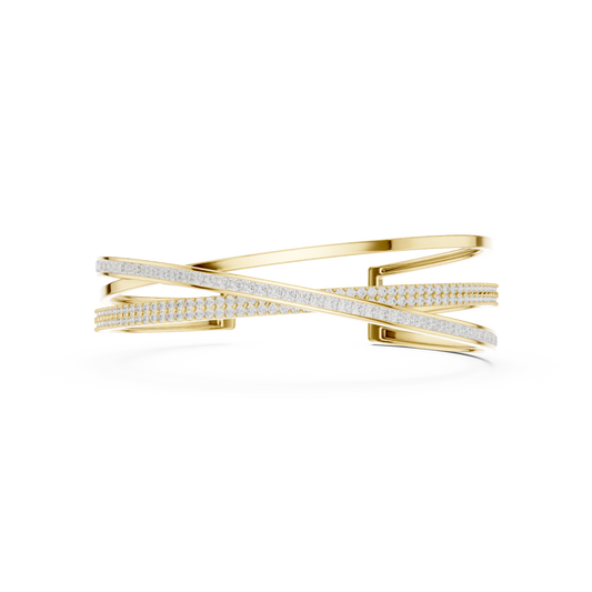 5.70CT Princess & Round Cut Lab Grown Diamond Minimalist Wedding Bracelet - HIGHCARAT DIAMONDS