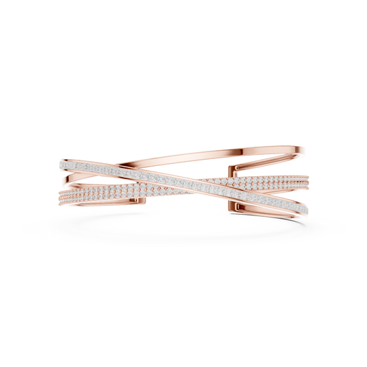 5.70CT Princess & Round Cut Lab Grown Diamond Minimalist Wedding Bracelet - HIGHCARAT DIAMONDS